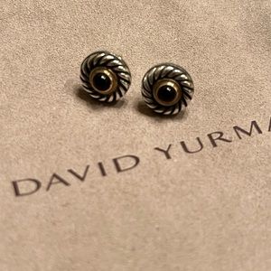 David Yurman earrings with black onyx.